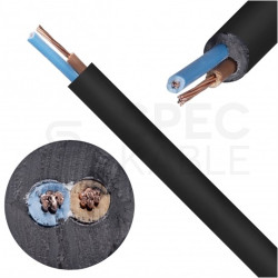 Kabel energetyczny ziemny YLY 2x1,5mm2 czarny 0,6/1kV linka sztywna Eltrim