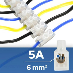 Listwa zaciskowa LTF 12-torowa do 6mm² 5A biała HOROZ