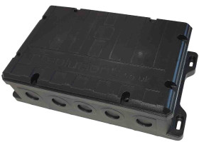 Obudowa ABS szerokość zew. 269 mm wys. zew. 83 mm RF Solutions IP68 Czarny