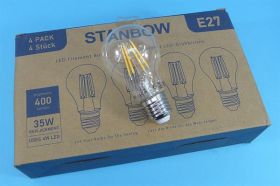 E-27 4W=35W ŻAR.LED FILAMENT WW 40lm 4sz