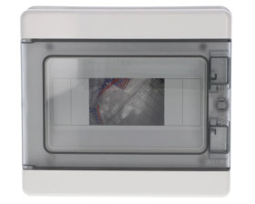 Rozdzielnica modułowa PV 1x8 natynkowa drzwi transp. seria 620 IP65 200x180x100 szyna N+PE szara EC62008E