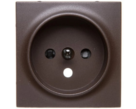 Simon 54 Pokrywa gniazda pojedynczego z przesłonami brąz mat DGZ1ZP/46