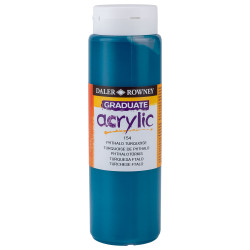 Daler Rowney 123500154 Graduate Acrylic Paint 500ml Phthalo Turquoise
