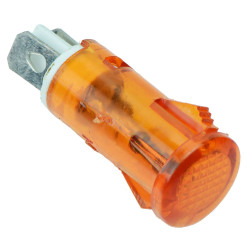 Amber 10mm Plastic Indicator Pilot Light 12V