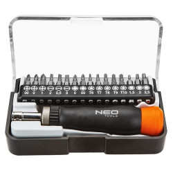 04-228 końcówki wkrętakowe z uchwytem, zestaw 17sztuk