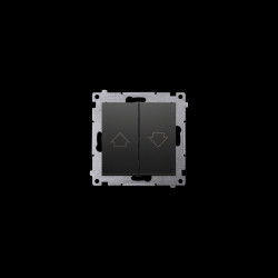 Przycisk żaluzjowy zwierny DZP1.01/49 czarny mat Kontakt-Simon 54