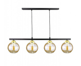 Lampa wisząca nowoczesna 4xE27 AMARUS BLACK/GOLD LONG