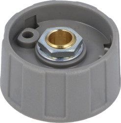 Rotary knob, 6 mm, plastic, gray, Ø 31 mm, H 15 mm, A2531068
