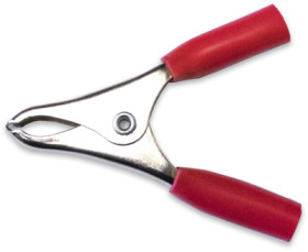 Battery clip, 15 A, 58 mm, red, BU-40A-2