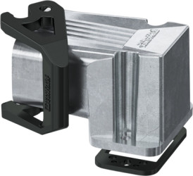 Surface mount housing, size COM, die-cast aluminum, longitudinal bow locking, IP66, 1078593