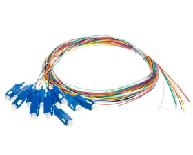 Pigtail światłowodowy 12szt, SC simplex, SM 9/125,OS2, 2m, saLSZH, 12 kolorów DK-29221-02