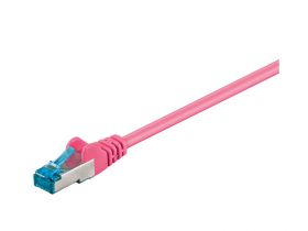 Kabel Patchcord CAT 6a S/FTP PIMF RJ45/RJ45 1m purpurowy