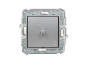 MINI Wyłącznik zwierny przycisk "dzwonek" w stylu amerykańskim srebrny metalik 7MWPUS-4 KARLIK