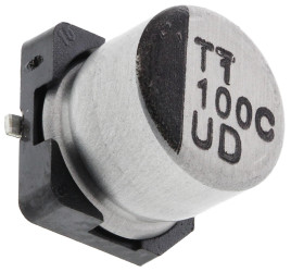 Kondensator 100 μF 16 V dc Montaż powierzchniowy Nichicon Lutowie