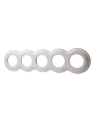 CERAMICZNA RAMKA PIĘCIOKROTNA BAŁWANEK BIAŁA