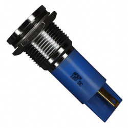 Signal light, 24 V (DC), blue, 100 mcd, Mounting Ø 16 mm, pitch 1.25 mm, LED number: 1, Q16F1CXXB24E