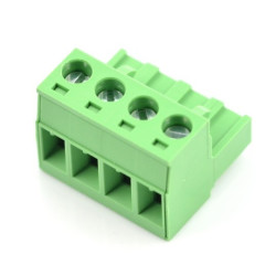 Listwa montażowa żeńska, 4-pinowa, raster 5,08mm, mosiężna klatka