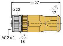 Turck 6936233 Złącze niekonfekcjonowane czujnika/aktuatora BM8151-0/PG9/YE, 1 szt.