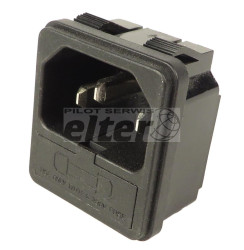 Komputerowe złącze zas. męskie montaż. z bezp.zatr