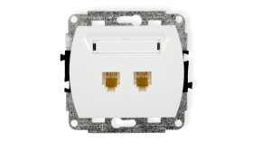 Trend Gniazda Telefoniczne Podwójne 2Xrj11, 4-Stykowy Biały Gt-2