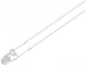 Dioda LED 3mm biała 12V