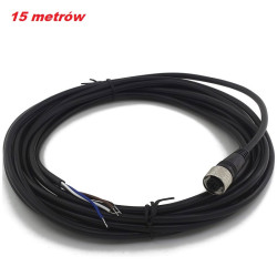 Przewód Czujnik Zbliżeniowy M12 4-PIN 15m ( wtyk prosty )