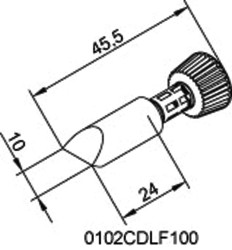 Grot lutowniczy ołówkowy Ersa do I - Narzędzie Dłuto 10 mm Serie 102