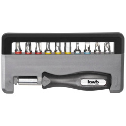 kwb 151020 Bit set 12-piece fits pockets TQ 60 steel colour ring marked