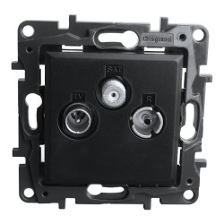Gniazdo TV-R-SAT zakończeniowe czarne Niloe Step 863579