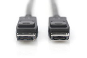 Kabel połączeniowy DisplayPort 8K 30Hz UHD Typ DP/DP M/M czarny 1m AK-340106-010-S