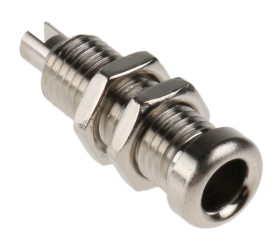 Gniazdo bananowe Żeński Połączenie lutowane typ Gniazdo bananowe Srebrny 16A Hirschmann Test & Measurement rozmiar 4 mm