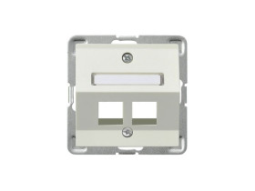 IMPRESJA Obudowa gniazda podwójne typu Keystone skośna ecru GPK-2YS/p/27 OSPEL