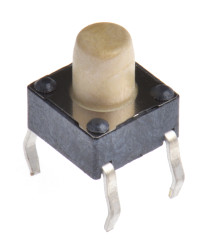 Klosz do przycisku dotykowego SPST 50 mA przy 12 V DC 7mm 3.6mm Przewlekany