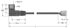 Turck 6631126 Kabel połączeniowy czujnika/aktuatora 5 m Ilość pinów: 12 1 szt.