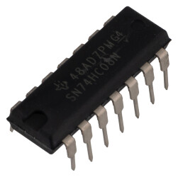 Texas Instruments Bramka logiczna SN74HC08N AND 4 Otwór przelotowy PDIP wejścia na bramkę: 2 14-pinowy Funkcja Push Pull