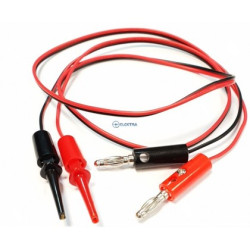 kabel banan - chwytak 0.75m czarny i czerwony