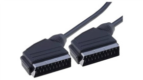 Scart-03/100Lc Kabel Scart Wtyk, Z Obu Stron 10M Czarny Ekranowany