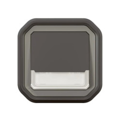 NOWE PLEXO 55 Przycisk 1Z+1R podświetlany z uchwytem podtynkowy 10A - 250V AC antracyt 069854L