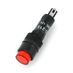 Kontrolka 12V DC - 8mm - czerwona