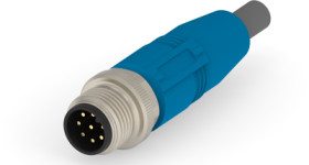 Sensor actuator cable, M12-cable plug, straight to open end, 8 pole, 1 m, PUR, gray, 2 A, T4151120008-002