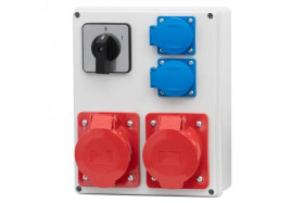 Rozdzielnica R-240 - gniazda 2x32A 5p, 2x230V, 0/1(32A)