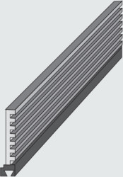 Adapter rail, die-cast aluminum, (L) 160 mm, 418-003-16