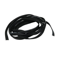 Silicone Cover Stranded-Core Ribbon Cable - 4 Wires 1 Metre Long (26AWG Black)