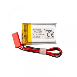 Akumulator Li-Po 3,7V 250mAh PCM złącze JST 2.54 2Pin 150mm AKY0106 LP502030