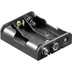 Goobay 11984 Battery Tray 3x AA Stud/Socket 58x48.2x17 mm