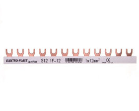 Szyna łączeniowa 1P 63A 12mm2 widełkowa (12 mod.) 1F S12 1F-10 45.302