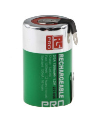 Akumulator 1.2V 1.2Ah 2/3 A NiMH RS PRO Etykiety