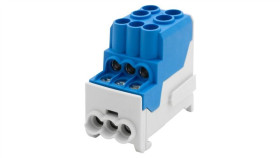 Blok Rozdzielczy Dbr 100A (2X25 / 6X10) Al/Cu - Niebieski