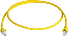 Patch cable, RJ45 plug, straight to RJ45 plug, straight, Cat 6A, S/FTP, PVC, 50 m, yellow, 100009133