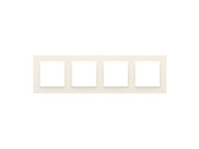 SIMON 10 Ramka 4 poczwórna uniwersalna poziom i pion kremowy CR4/41 KONTAKT SIMON